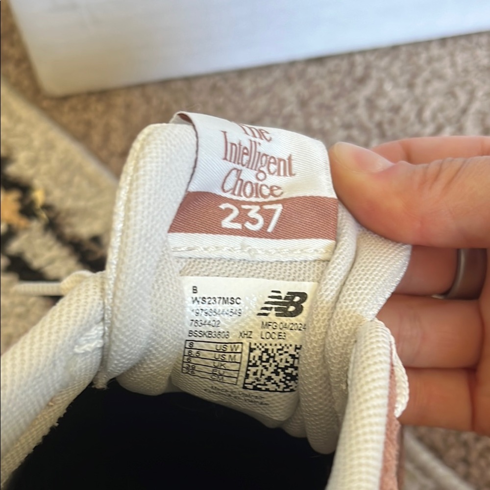 New Balance Women’s 237 Rose Gold Sneakers - Picture 6 of 7